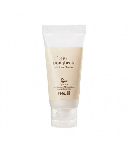 Пенка для лица очищающая с экстрактом камелии NEULII Jeju Dongbeak Mild Foam Cleanser - 30g