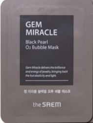 Маска кислородная с экстратом жемчуга саше THE SAEM Gem Miracle Black Pearl O2 Bubble Mask 3мл