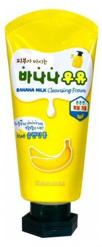 Пенка для умывания с экстрактом банана WELCOS Kwailnara Banana Milk Cleansing Foam 120мл