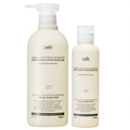 Шампунь с натуральными ингредиентами маслами LA’DOR Triplex Natural Shampoo 150мл/530мл