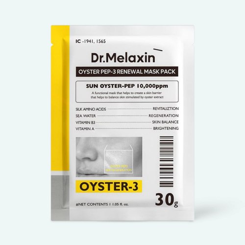 Тканевая маска с экстрактом устрицы Dr.Melaxin Oyster Pep3 Renewal Mask Pack