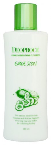 Успокаивающая эмульсия для лица с экстрактом огурца DEOPROCE Hydro Calming Down Cucumber Emulsion 380 мл