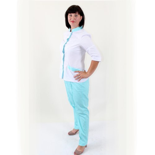 Женский медицинский костюм FormOK Avrora голубой