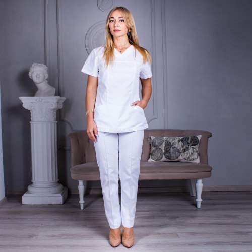 Женский медицинский костюм FormOK Avicenna белый