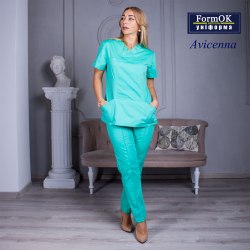 Женский медицинский костюм FormOK Avicenna салатовый