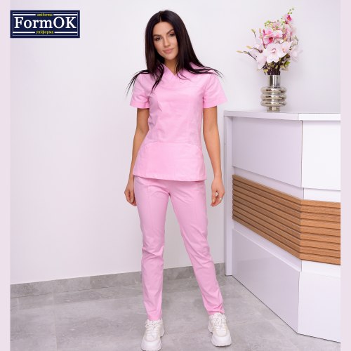 Женский медицинский костюм FormOK Avicenna elit розовый