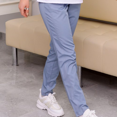 Женский медицинский костюм FormOK Эльза серо-голубой