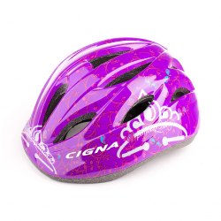 Шлем велосипедный детский Cigna WT-021 (чёрный/фиолетовый 2)