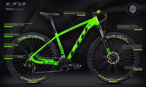 Велосипед LTD Rocco 756 Green 27.5" (2021)