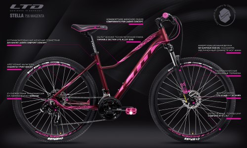 Велосипед LTD Stella 756 Magenta (2021)