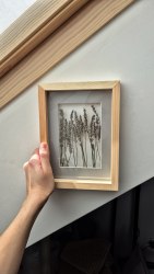 Интерьерное панно из сухоцветов с лавандой без фона 15х21 см