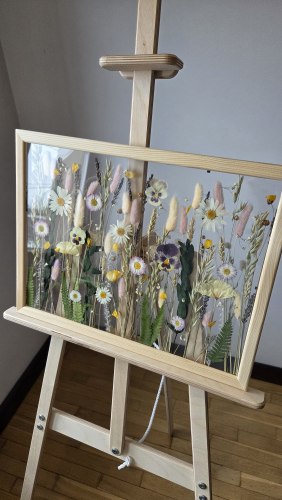 Интерьерное панно из сухоцветов без фона 30х40 см "Фея"