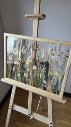 Интерьерное панно из сухоцветов без фона 30х40 см "Фея"