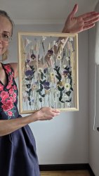 Интерьерное панно из сухоцветов без фона 30х40 см "Летний день"