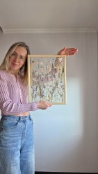 Интерьерное панно из сухоцветов без фона 30х40 см "Сама нежность"