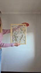 Интерьерное панно из сухоцветов без фона 30х40 см "Сама нежность"