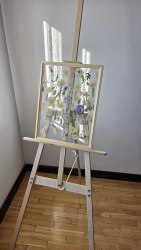 Интерьерное панно из сухоцветов без фона 30х40 см "Садовый букет"