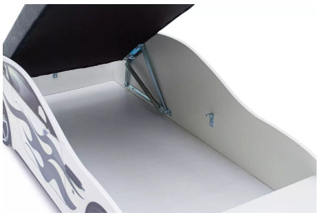 Кровать-машина «Бондмобиль белый» с подъемным механизмом