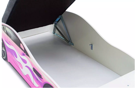 Кровать-машина «Бондмобиль розовый» с подъемным механизмом