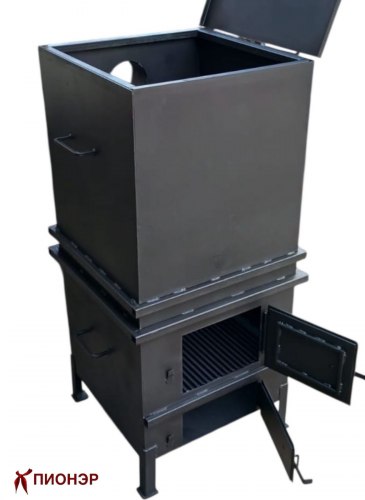 Печь для сжигания садового мусора Уголек 450 разборная (сталь 4 мм). (Pionehr)