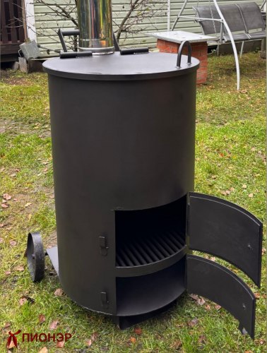 Печь - бочка для сжигания мусора Смуглянка 240 (3 мм) (Pionehr)
