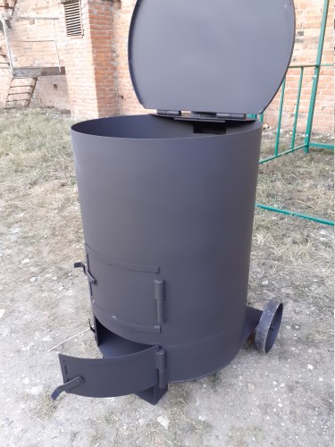 Печь - бочка для сжигания мусора "Смуглянка" 200 (3 мм) (Pionehr)