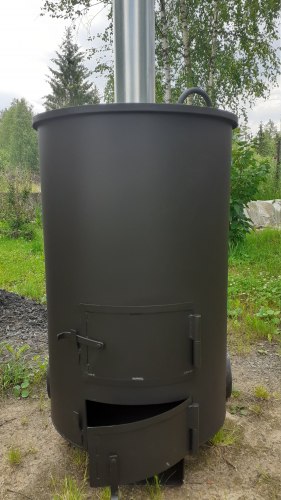 Печь - бочка для сжигания мусора "Золушка" 240 особо прочная 4 мм