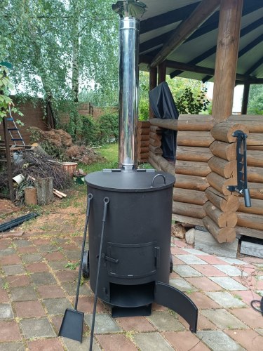 Печь - бочка для сжигания мусора "Золушка" 200 (5мм) (Pionehr)