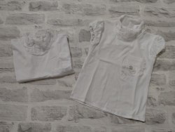 Блуза школьная с коротким рукавом, фулликра, рост 110-134 (артикул 2082)
