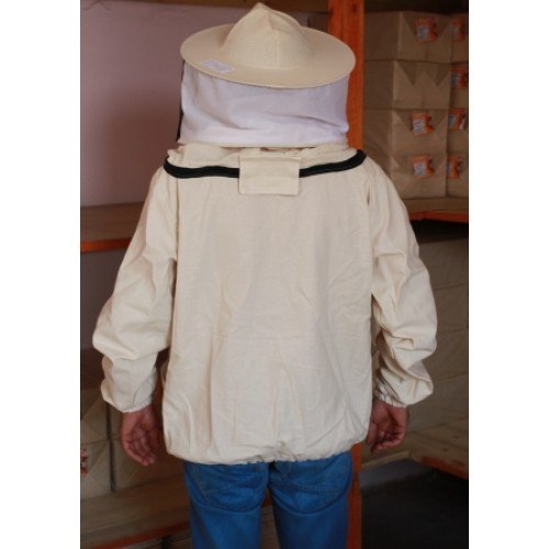 Куртка пчеловода "Двунитка" на молнии (ткань белая двунитка)