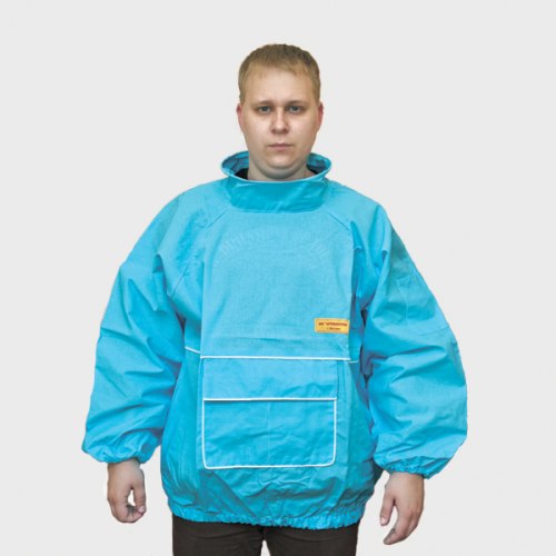 Куртка защитная пчеловодная (ткань х/б, бязь) цвет синий