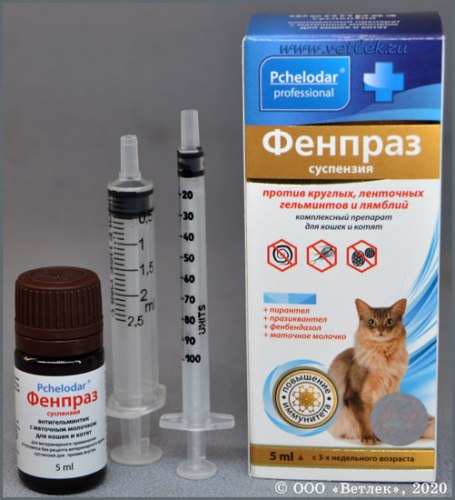 Фенпраз суспензия для кошек (5 мл)