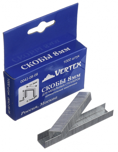 Скобы для степлера каленые Vertextools/Startul (6, 8, 12 мм)