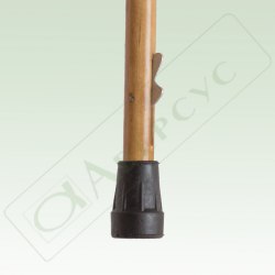 Трость деревянная с пластмассовой ручкой и устройством против скольжения (УПС)