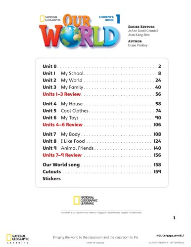 Our World 1 Student's Book with CD-ROM National Geographic Learning / Підручник для учня