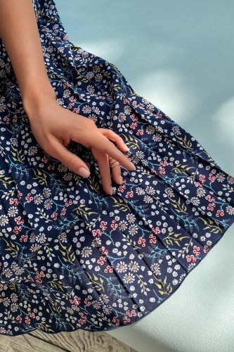 Плиссированная юбка с цветочным принтом