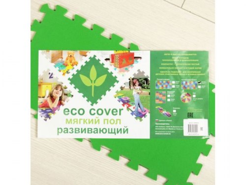 Мягкий игровой пол "Бабочки" 9 пазлов, 25×25см ECO COVER Россия