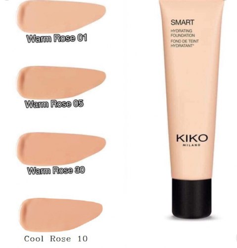 Hydrating foundation. Kiko Milano Smart Hydrating Foundation. Kiko Milano Smart Hydrating Foundation warm Rose 05. Тональная основа Кико Милано 40 тон Варм беж. Kiko Milano тональный Smart Hydrating Foundation.