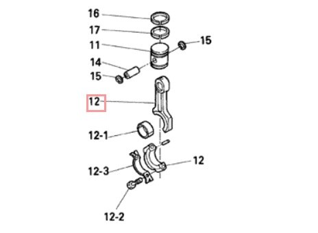 Запчасть DAIKIN 0187588 CONNECTING ROD ASS'Y HC582L