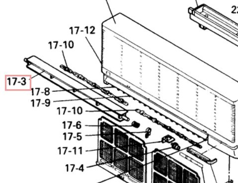 Запчасть DAIKIN 0456449 HORIZONTAL VANE FTY453/603C