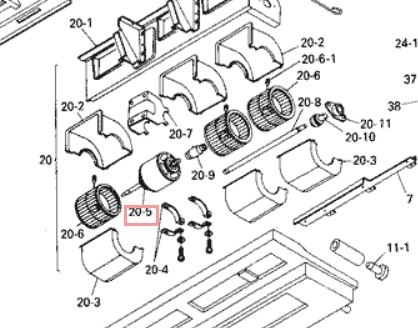 Запчасть DAIKIN 0459378 FAN MOTOR 220-240V - 25W FHYK45D