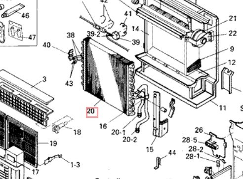 Запчасть DAIKIN 0574037 EVAPORATOR FVY35AV1