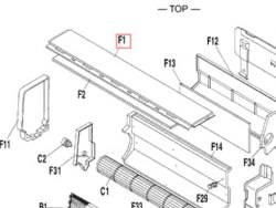 Запчасть DAIKIN 0649412 TOP PLATE FXYA25KJV1