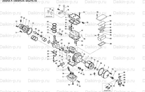 Запчасть DAIKIN 0942522 COMPRESSOR 2H58TA-F