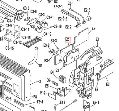 Запчасть DAIKIN 1009428 P.C.B. 2P007915-3 CTX40G