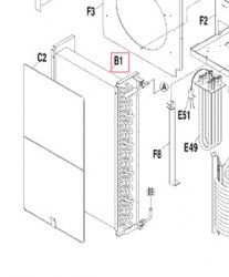 Запчасть DAIKIN 1038558 CROSS-FIN CONDENSER ASSY CA-AKJ(H)206