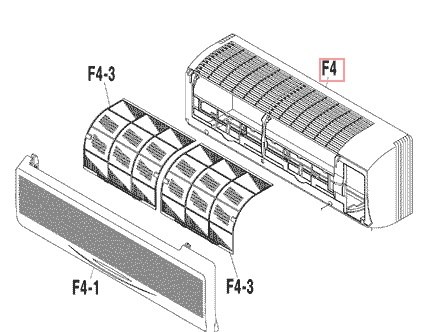 Запчасть DAIKIN 139398J FRONT GRILLE ASS'Y