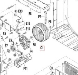 Запчасть DAIKIN 156675J SIROCCO FAN ASSY.