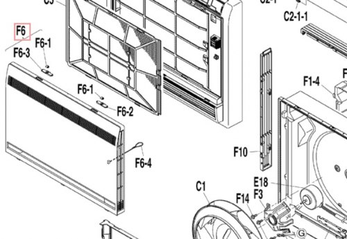 Запчасть DAIKIN 1767926 AIR SUCTION GRILLE ASS Y