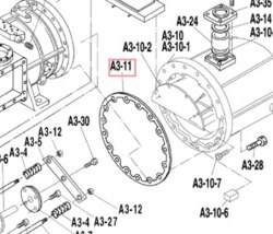 Запчасть DAIKIN 1810154 PACKING/SUCTION END COVER